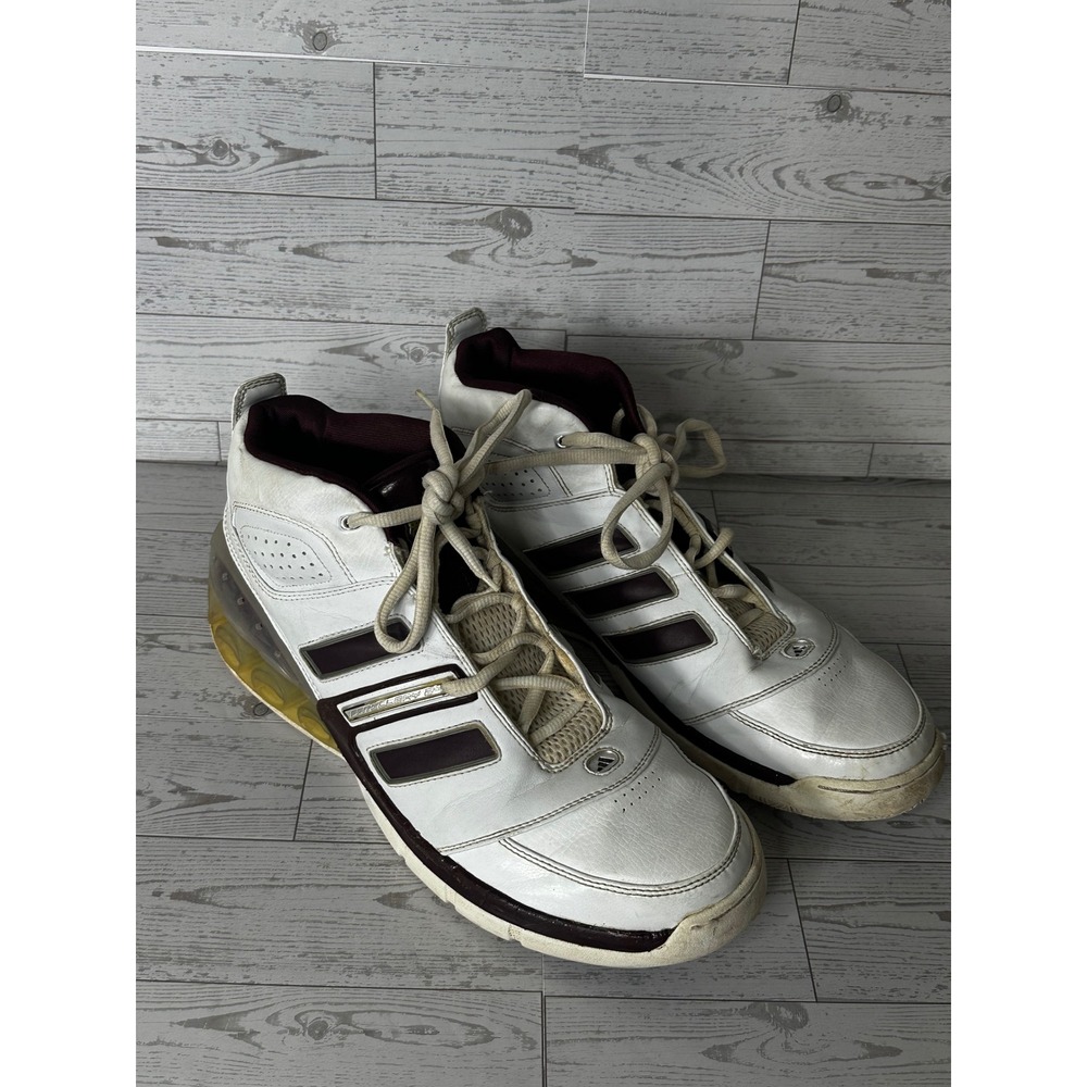 Adidas Climacool 2007 Basketball‎ Shoes Mens Size 13 White Maroon Sneakers